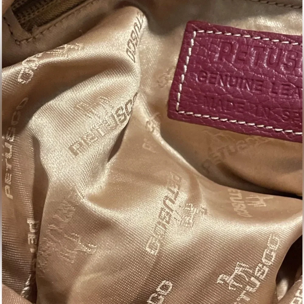 Petusco Burgundy Leather Shoulder 90s‎ Bag